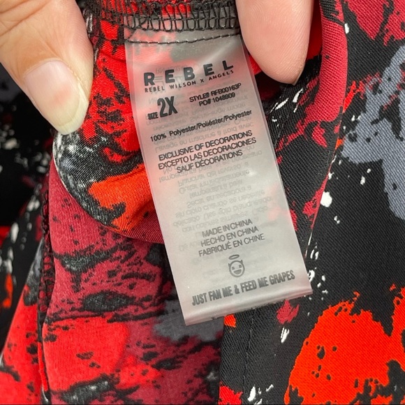 REBEL Wilson X Angels Bell Sleeve Top in Ruby Rock - Picture 10 of 12